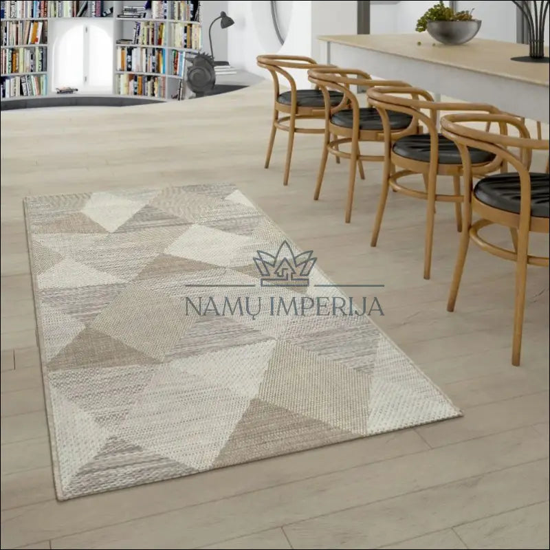 Kilimas NI3316 - €98 100-200, 50-100, ayy, color-smelio, Indoor & lauko Flat-Weave Rug Diamond Design Beige 120 x 170