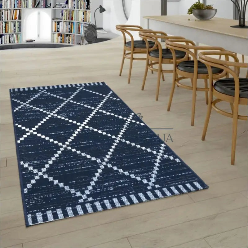 Kilimas NI3319 - €98 100-200, 50-100, ayy, color-melyna, Indoor & lauko Flat-Weave Rug Ethnic 120 x 170 cm | Namų