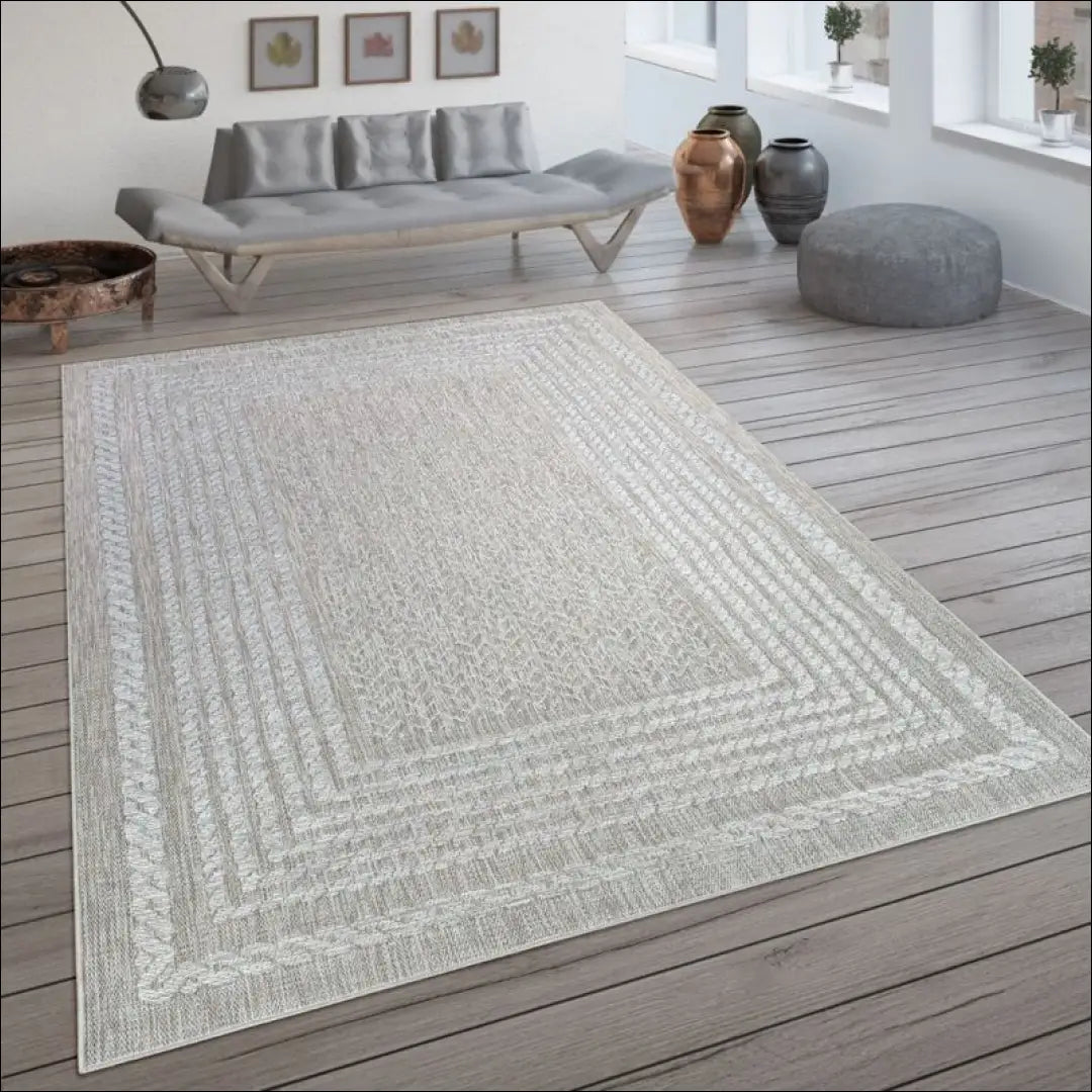 Kilimas NI3383 - €81 Save 15% 100-200, 50-100, __label:Pristatymas 5-14 d.d., ayy, color-kremas 80 cm x 150 / Pilka