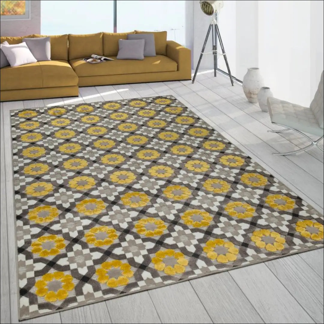 Kilimas NI3399 - €70 Save 15% 100-200, 50-100, __label:Pristatymas 5-14 d.d., ayy, color-Yellow 80 cm x 150 / Geltona