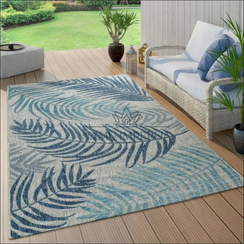 Kilimas NI3401 - €78 Save 20% 100-200, 50-100, ayy, color-melyna, Indoor And lauko Rug Palm Trees Design 120 x 160 cm