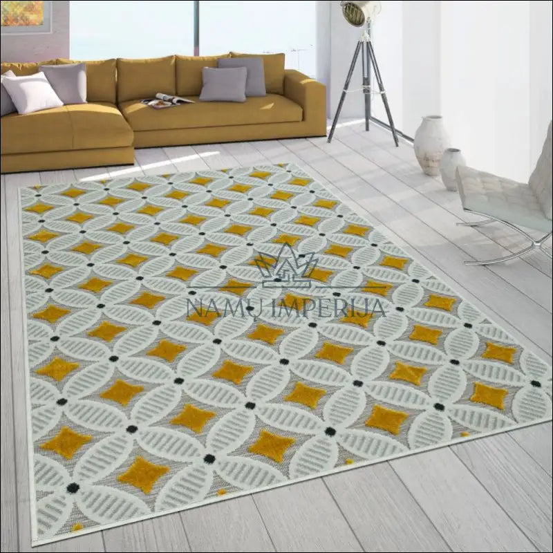 Kilimas NI3404 - €70 Save 20% 50-100, ayy, color-Yellow, Indoor And lauko Rug Retro Mosaic Style, Outdoor Style 80 x