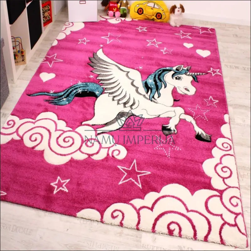 Kilimas NI3410 - €92 Save 20% 100-200, 50-100, ayy, color-Fuchsia, Kids Room Carpet Little Unicorn pink 120 cm