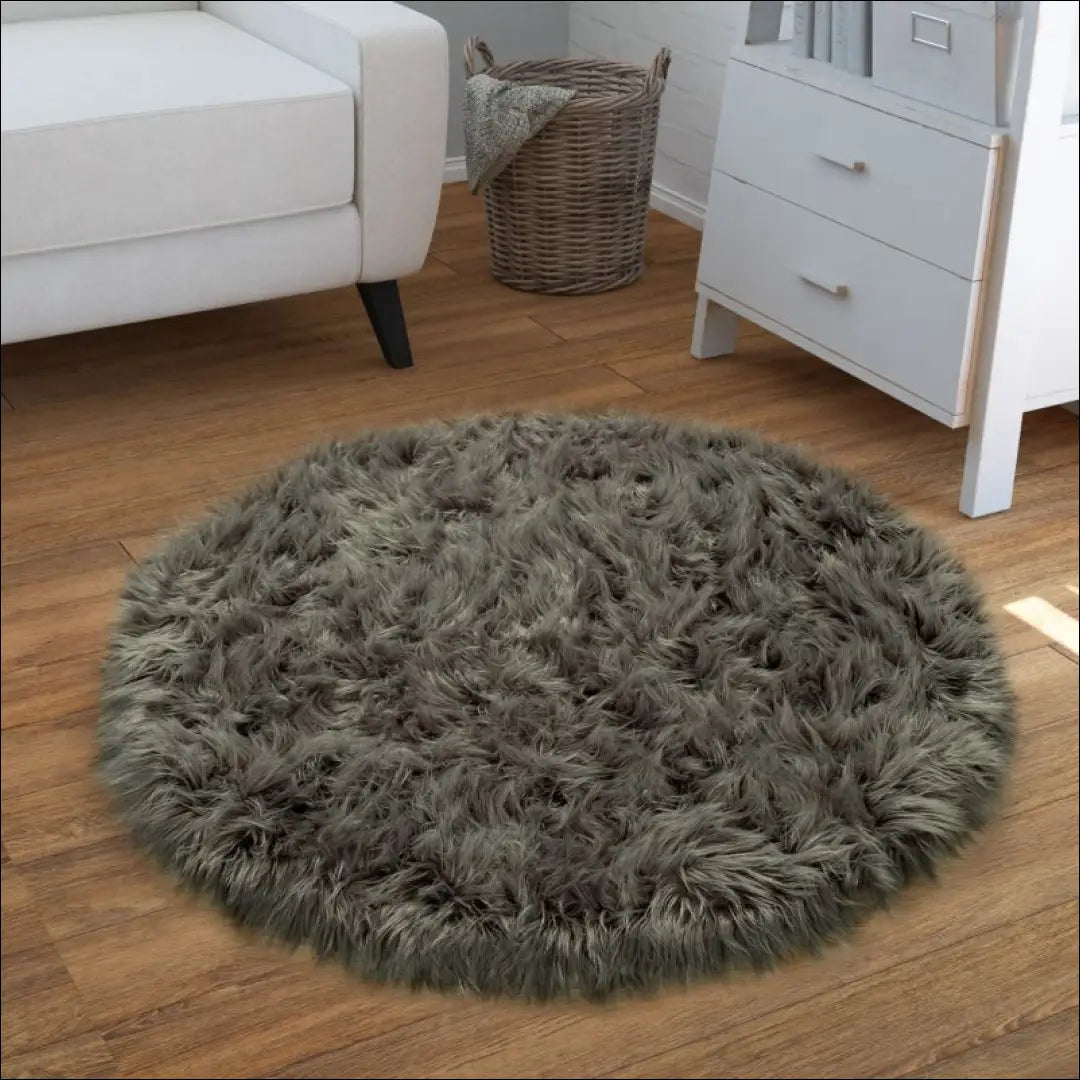 Kilimas NI3522 - €43 Save 15% 100-200, 25-50, 50-100, __label:Pristatymas 5-14 d.d., apvalus 30 cm skersmuo / Pilka