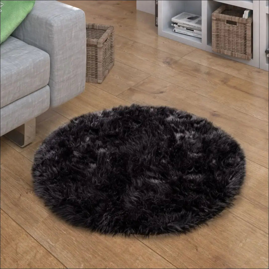 Kilimas NI3524 - €50 Save 15% 100-200, 25-50, 50-100, __label:Pristatymas 5-14 d.d., apvalus 40 cm x 60 / Juoda