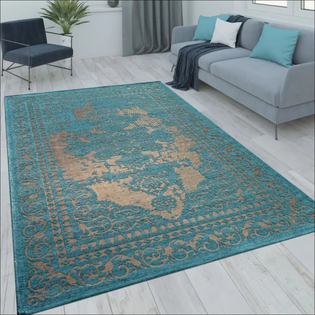 Kilimas NI3595 - €86 Save 15% 100-200, 50-100, __label:Pristatymas 5-14 d.d., ayy, color-turkis 80 cm x 150 / Turkio