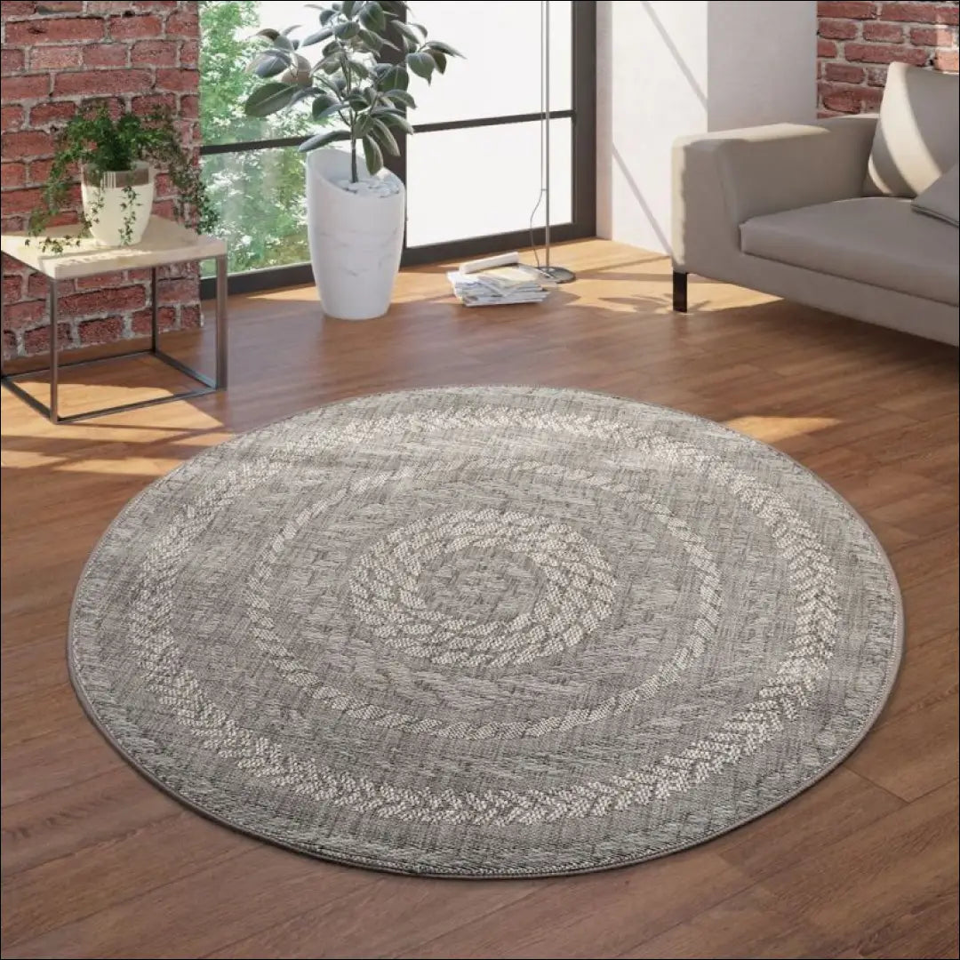 Kilimas NI3647 - €105 Save 15% 100-200, __label:Pristatymas 5-14 d.d., apvalus, ayy, color-pilka 120 cm skersmuo