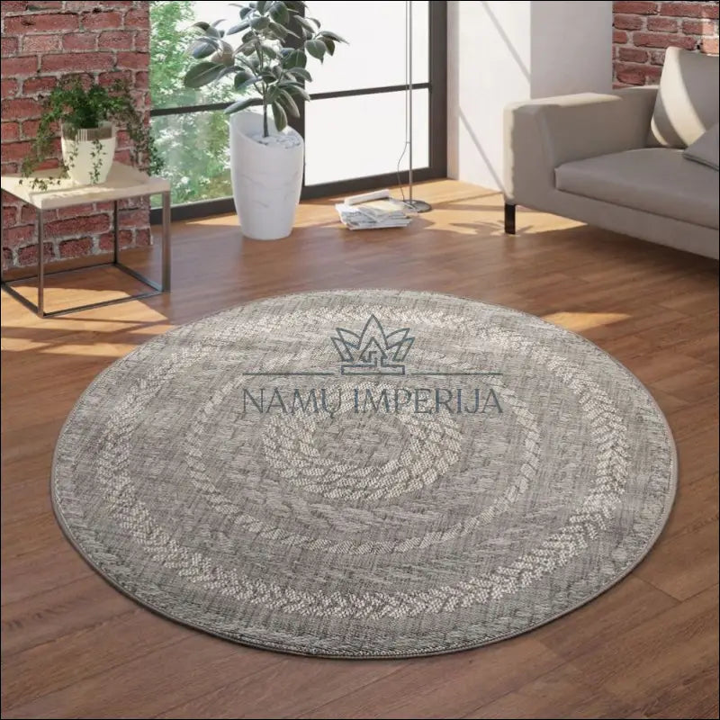 Kilimas NI3647 - €105 Save 15% 100-200, __label:Pristatymas 5-14 d.d., apvalus, ayy, color-pilka 120 cm skersmuo