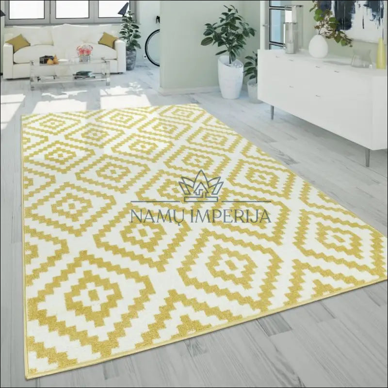 Kilimas NI3896 - €89 Save 15% 100-200, 50-100, __label:Pristatymas 5-14 d.d., ayy, color-Yellow-White 120 x 170 cm