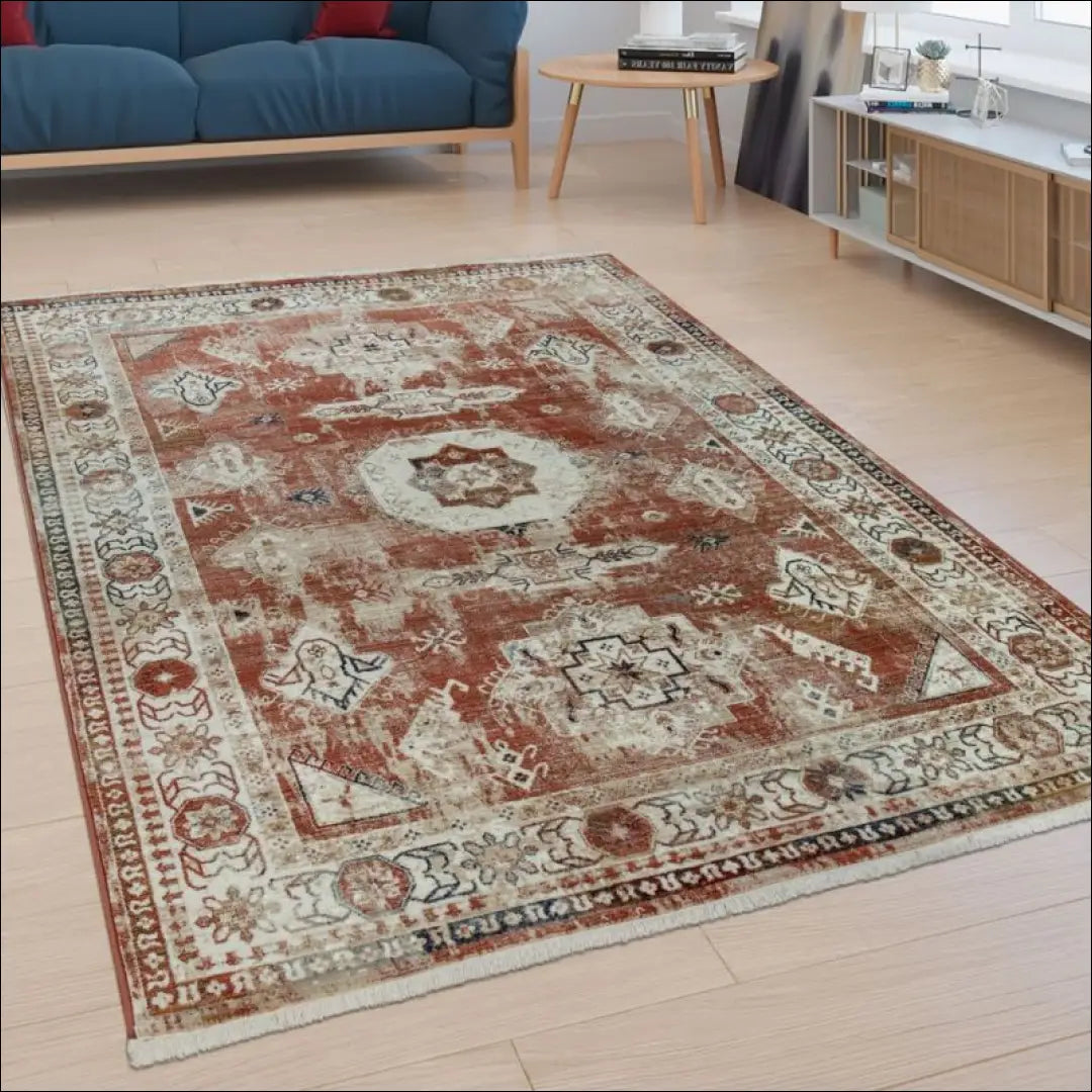 Kilimas NI3906 - €63 Save 15% 100-200, 50-100, __label:Pristatymas 5-14 d.d., ayy, color-raudona 80 x 150 cm / Raudona