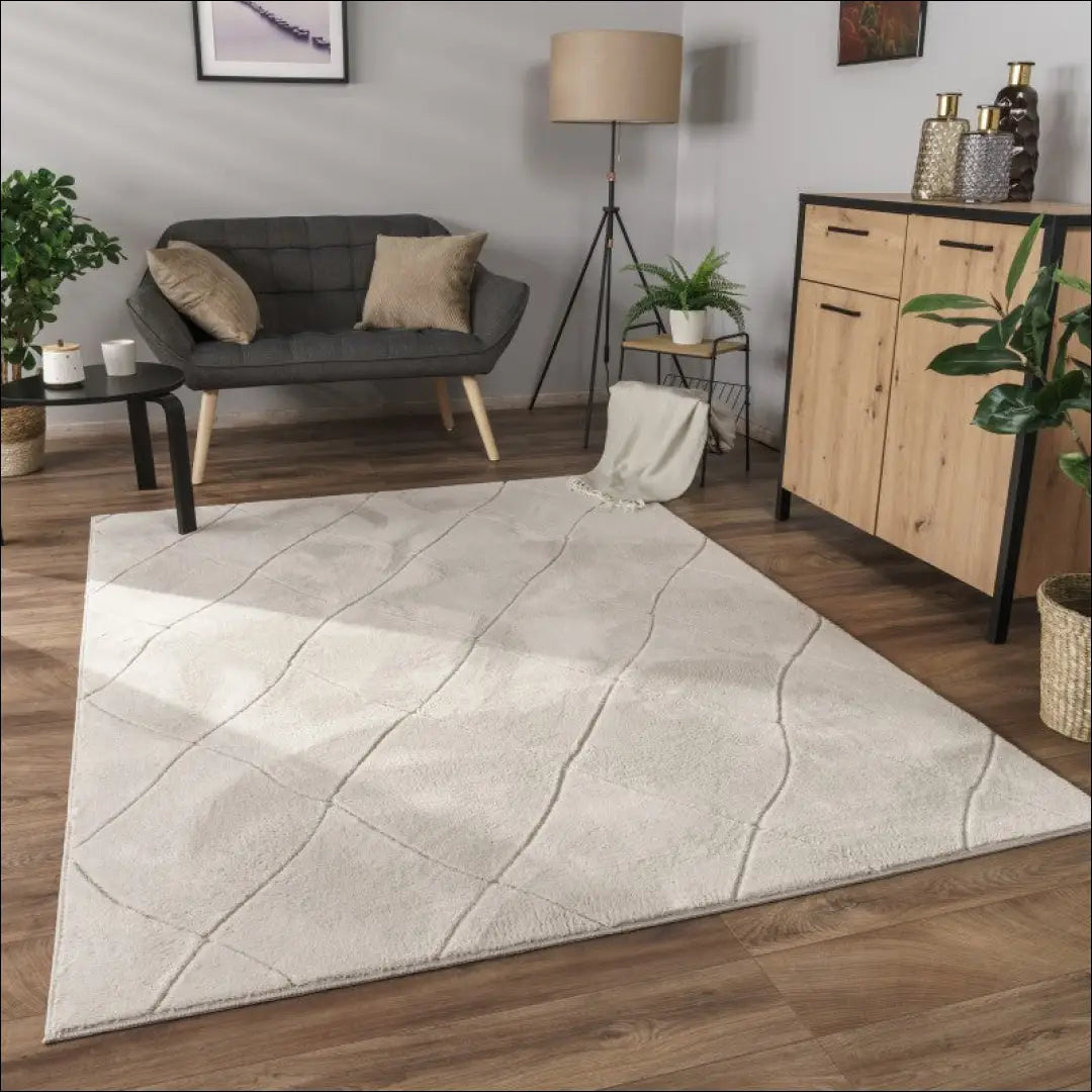 Kilimas NI4040 - €98 Save 15% 100-200, 50-100, __label:Pristatymas 5-14 d.d., color-creme, kilimai 120x160 cm / kremas