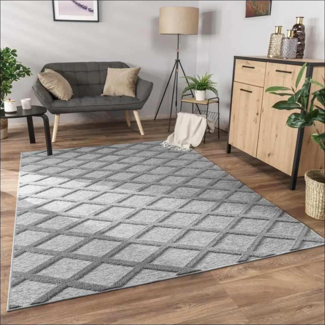 Kilimas NI4045 - €98 Save 15% 100-200, 50-100, __label:Pristatymas 5-14 d.d., color-Grau, kilimai 120x160 cm / Pilka