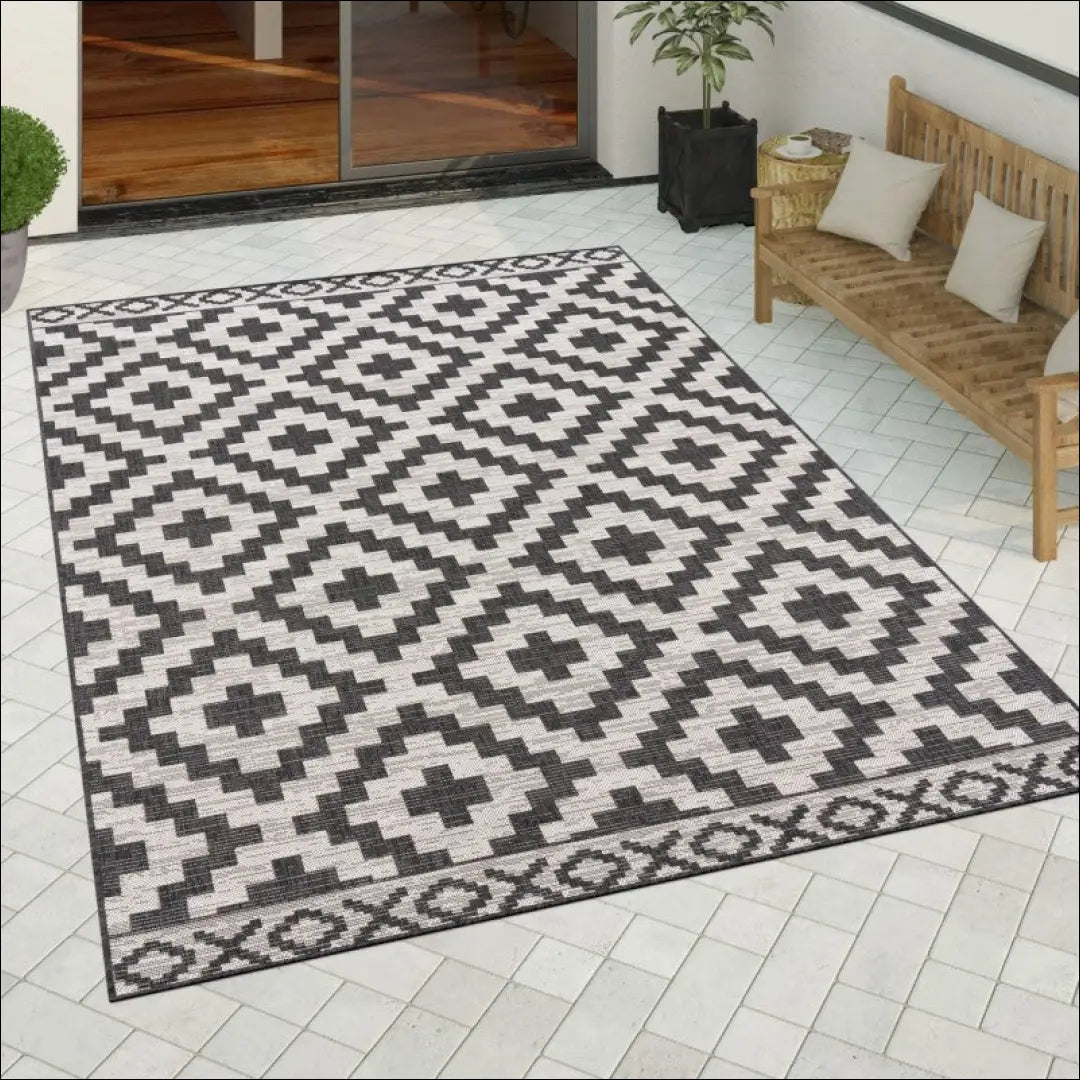 Kilimas NI4099 - €72 Save 15% 100-200, 50-100, __label:Pristatymas 5-14 d.d., color-Schwarz, kilimai 120x160 cm / Juoda