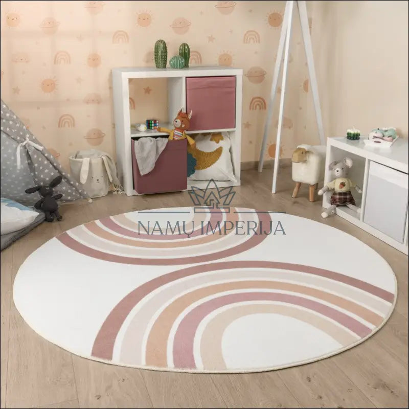 Kilimas NI4118 - €72 Save 15% 100-200, 50-100, __label:Pristatymas 5-14 d.d., color-rozine, kilimai 100 cm skersmuo