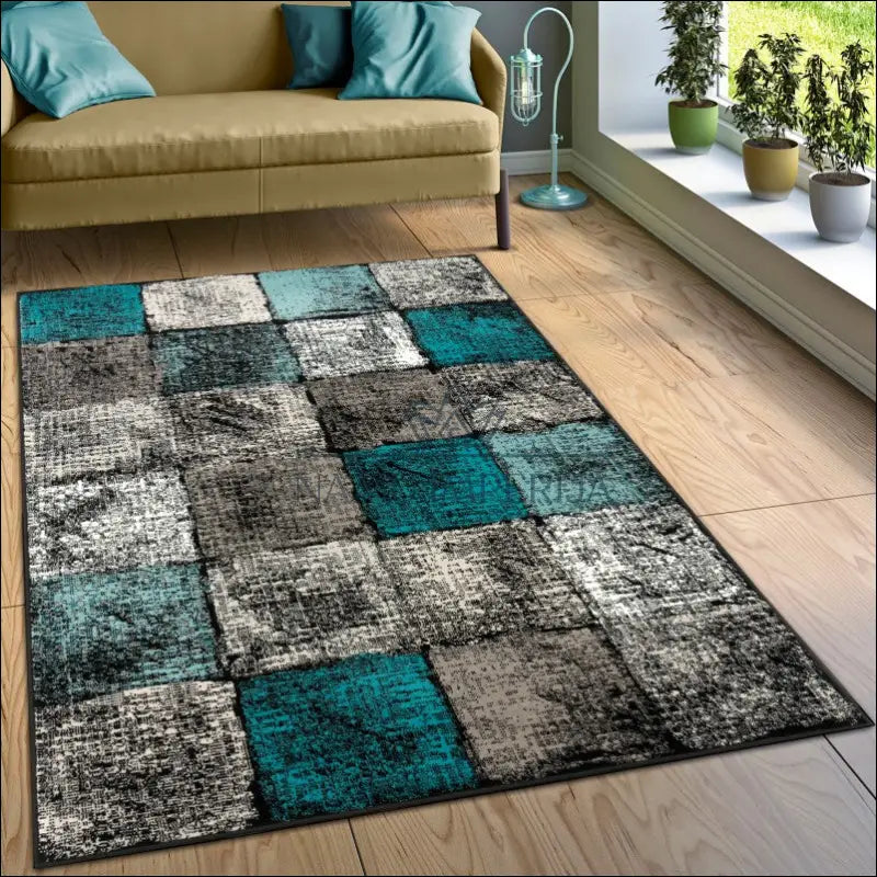 Kilimas NI4673 - €114 Save 15% 100-200, 50-100, __label:Pristatymas 5-14 d.d., color-turkis, kilimai 140 x 200 cm