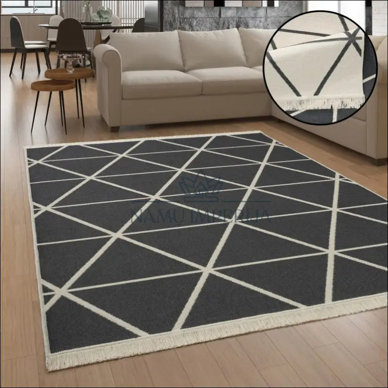 Kilimas NI4698 - €67 Save 15% 100-200, 25-50, 50-100, color-Anthracite, kilimai 120x160 cm / antracitas Kilimai