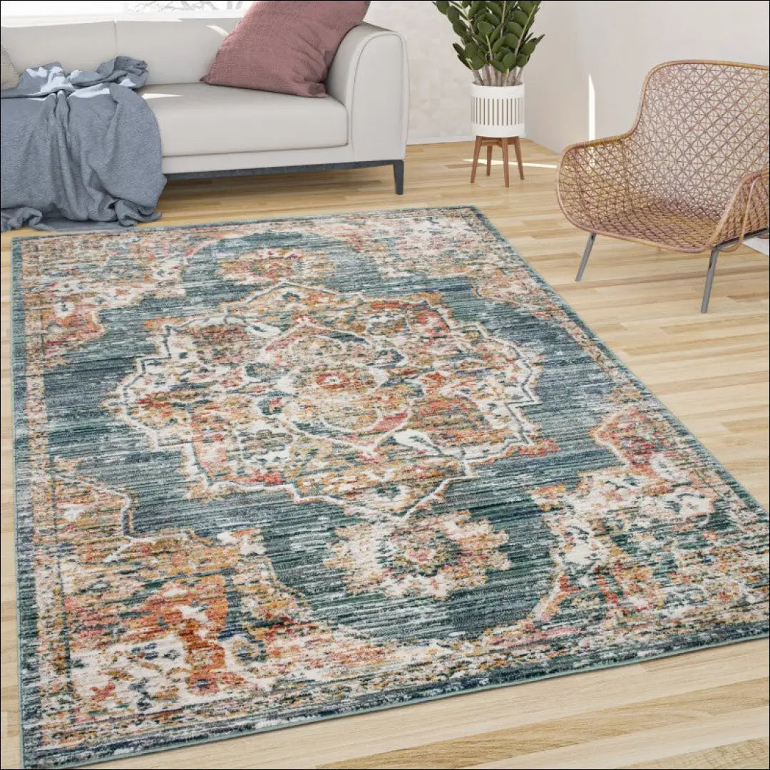 Kilimas NI4840 - €106 Save 15% 100-200, 50-100, __label:Pristatymas 5-14 d.d., color-turkis, kilimai 120 x 170 cm
