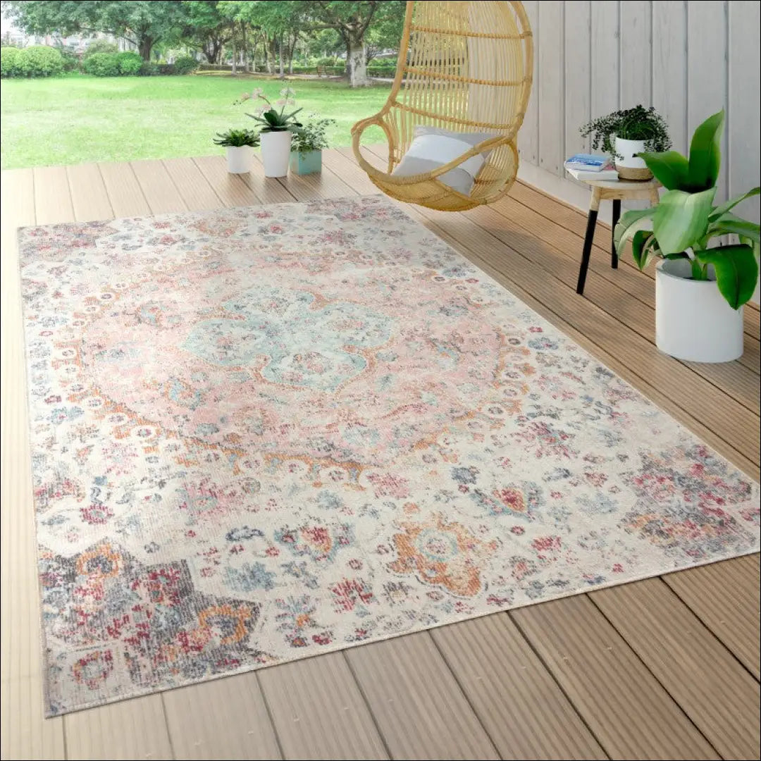 Kilimas NI4963 - €56 Save 15% 100-200, 50-100, __label:Pristatymas 5-14 d.d., apvalus, color-Creme-rozine 60 cm x 100