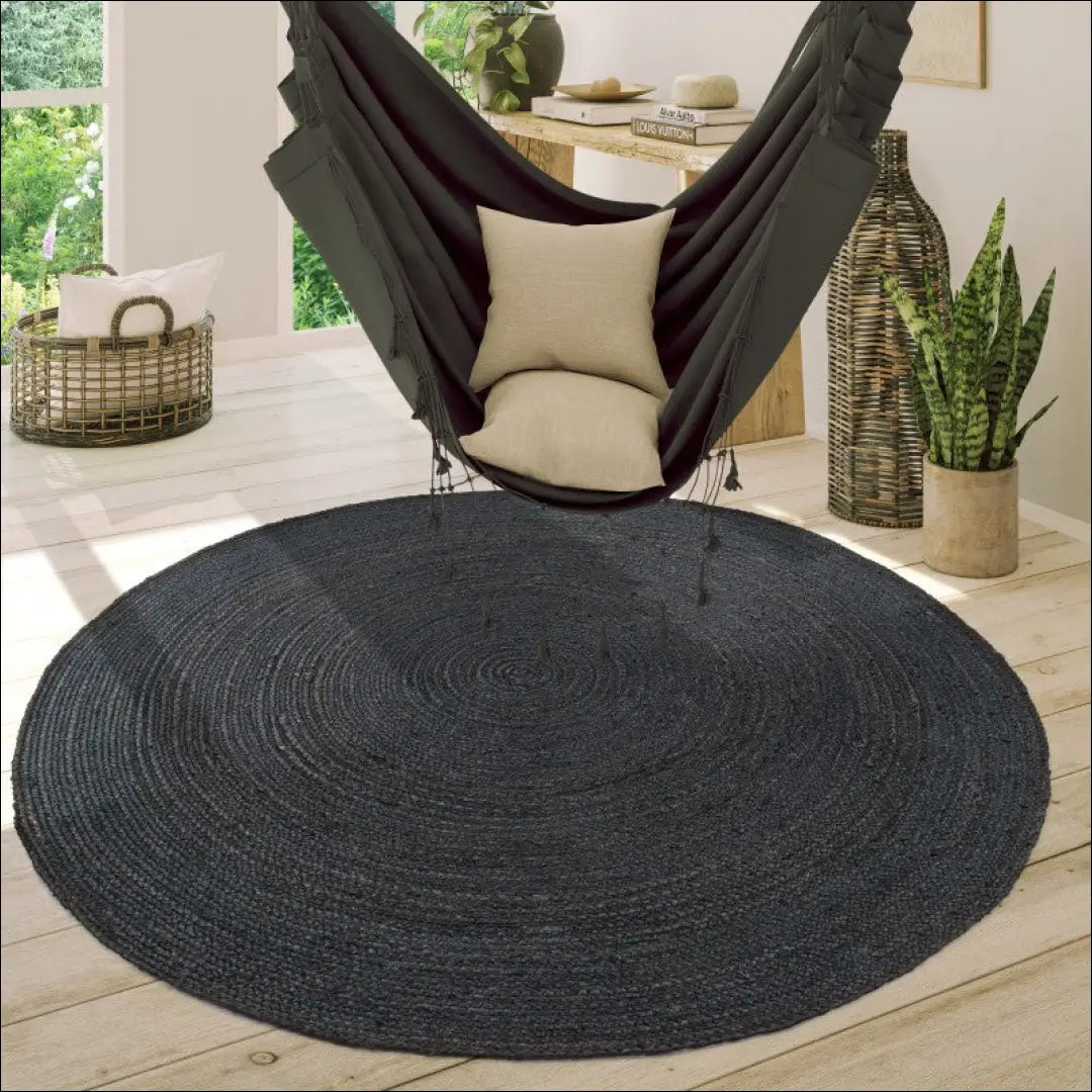 Kilimas NI5105 - €73 Save 15% 100-200, 50-100, __label:Pristatymas 5-14 d.d., color-Anthracite, kilimai 100 cm round