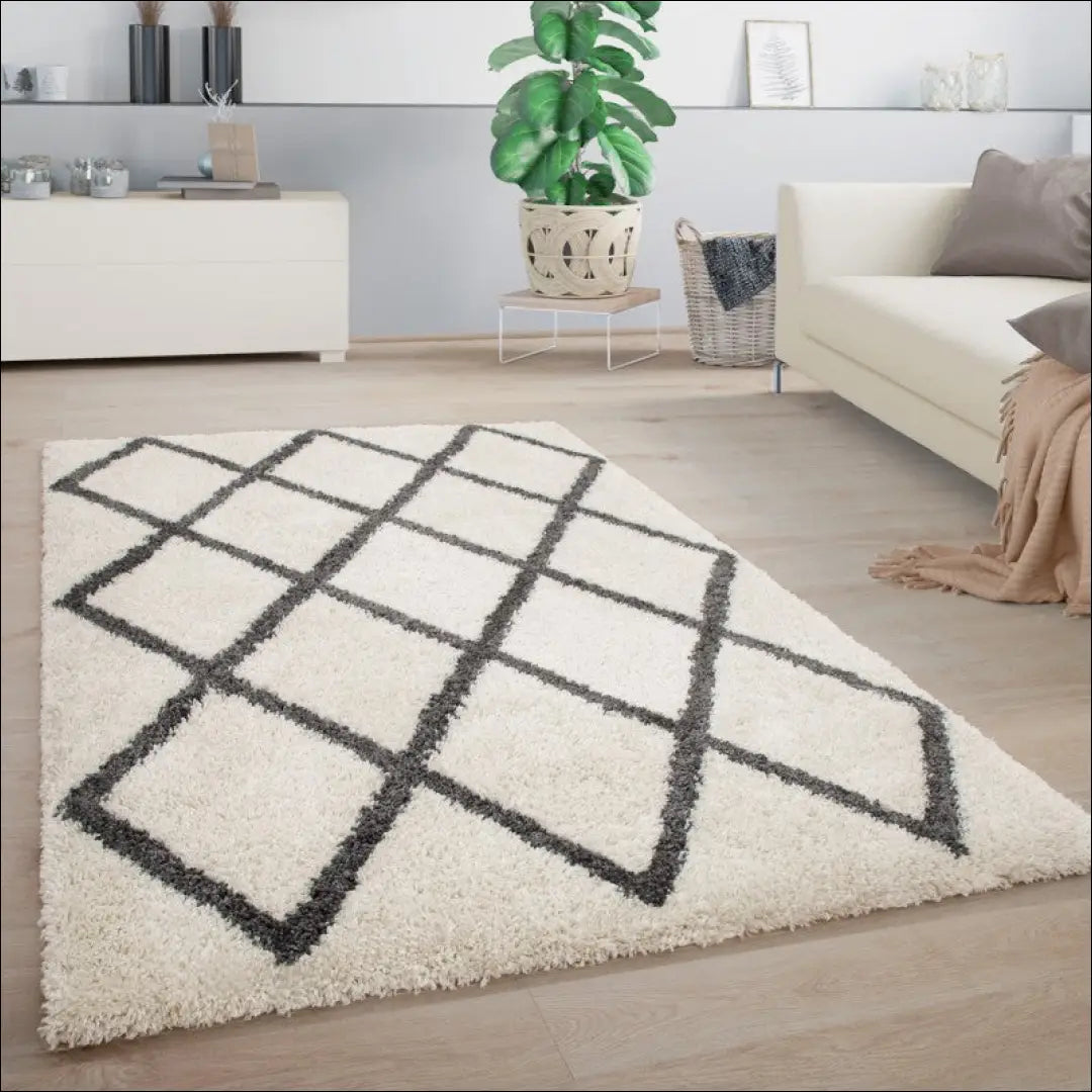 Kilimas NI5179 - €55 Save 15% 100-200, 50-100, __label:Pristatymas 5-14 d.d., color-White anthracite, ilgaplaukiai 60