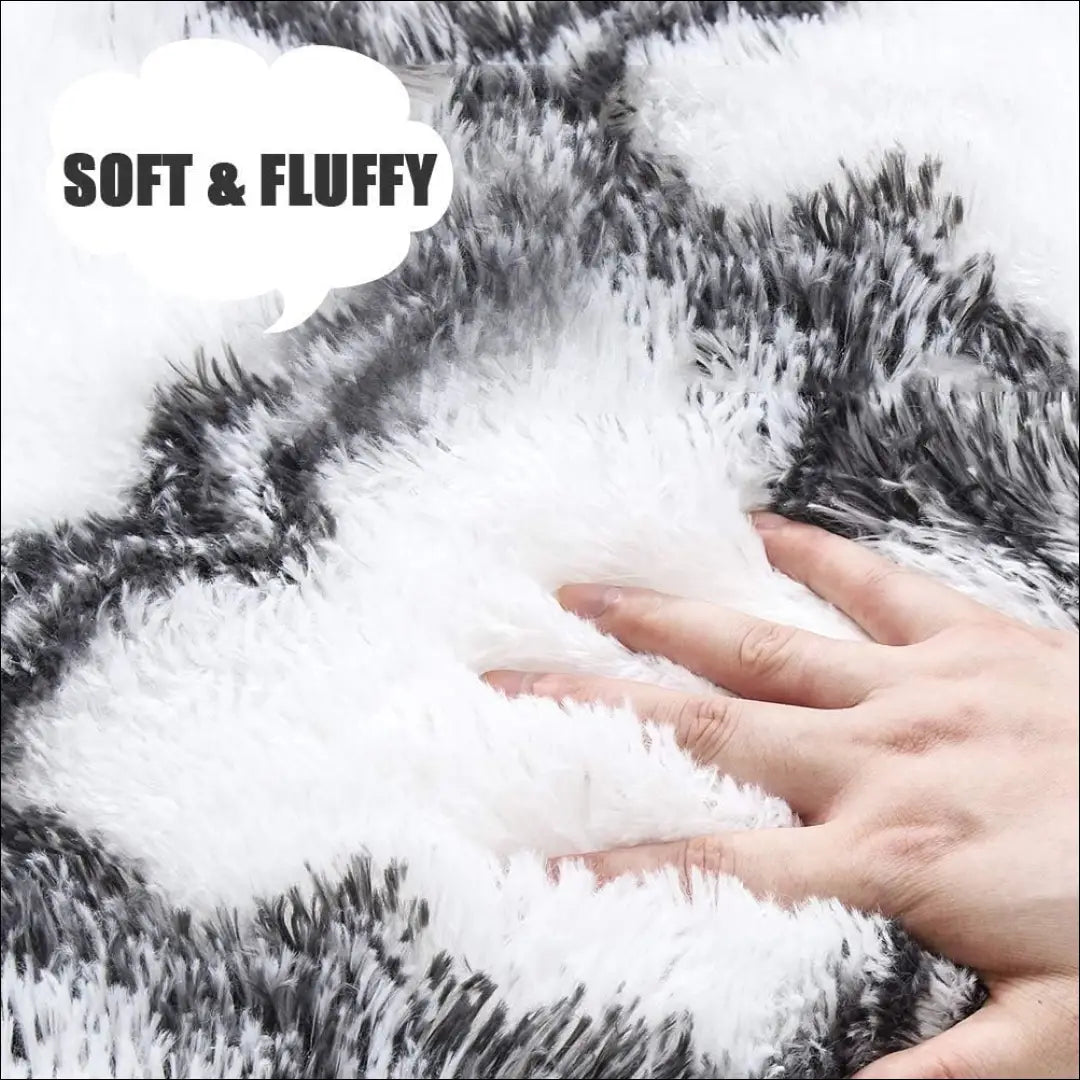 Kilimas RU1098 - €64 Save 50% 50-100, __label:Pristatymas 1-2 d.d., color-balta, color-pilka, ilgaplaukiai 160 cm x 230