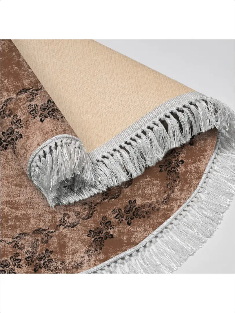 Kilimas RU1108 - €42 Save 50% 25-50, __label:Pristatymas 1-2 d.d., apvalus, color-ruda, Dydis-160-cm-skersmuo 160 cm