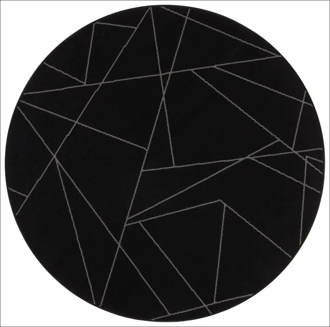 Kilimas RU1150 - €49 Save 50% 25-50, __label:Pristatymas 1-2 d.d., apvalus, color-juoda, kilimai 140 cm skersmuo