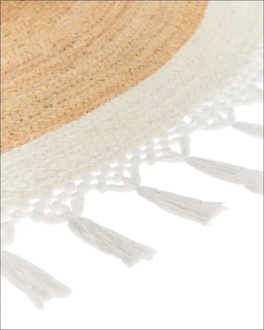 Kilimas RU1401 - €70 Save 50% 50-100, __label:Pristatymas 1-2 d.d., apvalus, color-balta, color-smelio 140 cm skersmuo