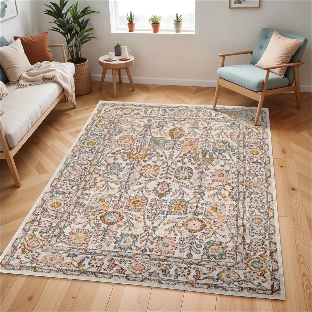 Kilimas RU1418 - €130 Save 50% 100-200, __label:Pristatymas 1-2 d.d., color-kremas, color-marga, color-margas 200 cm x