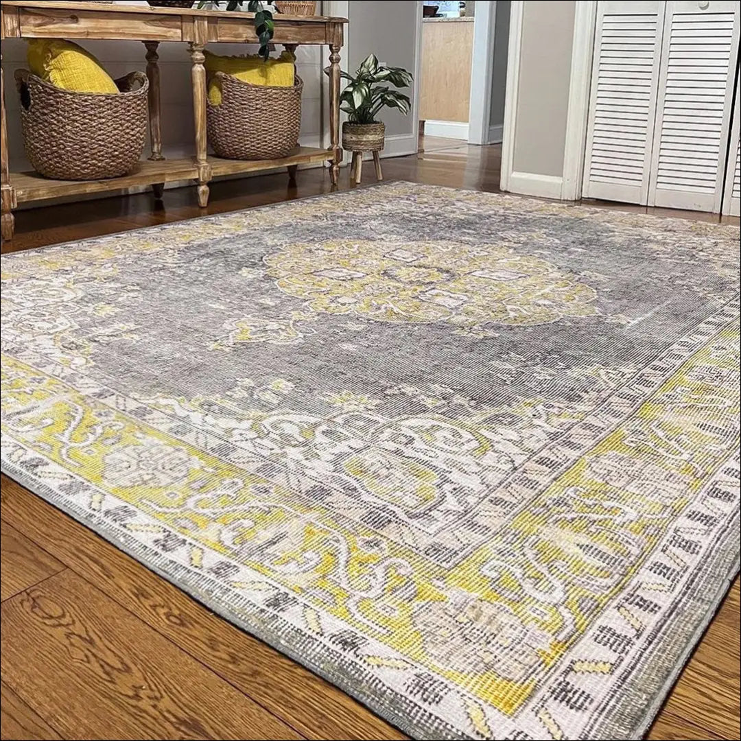 Kilimas RU1439 - €135 Save 50% 100-200, __label:Pristatymas 1-2 d.d., color-geltona, color-pilka, Dydis-200-x-280-cm