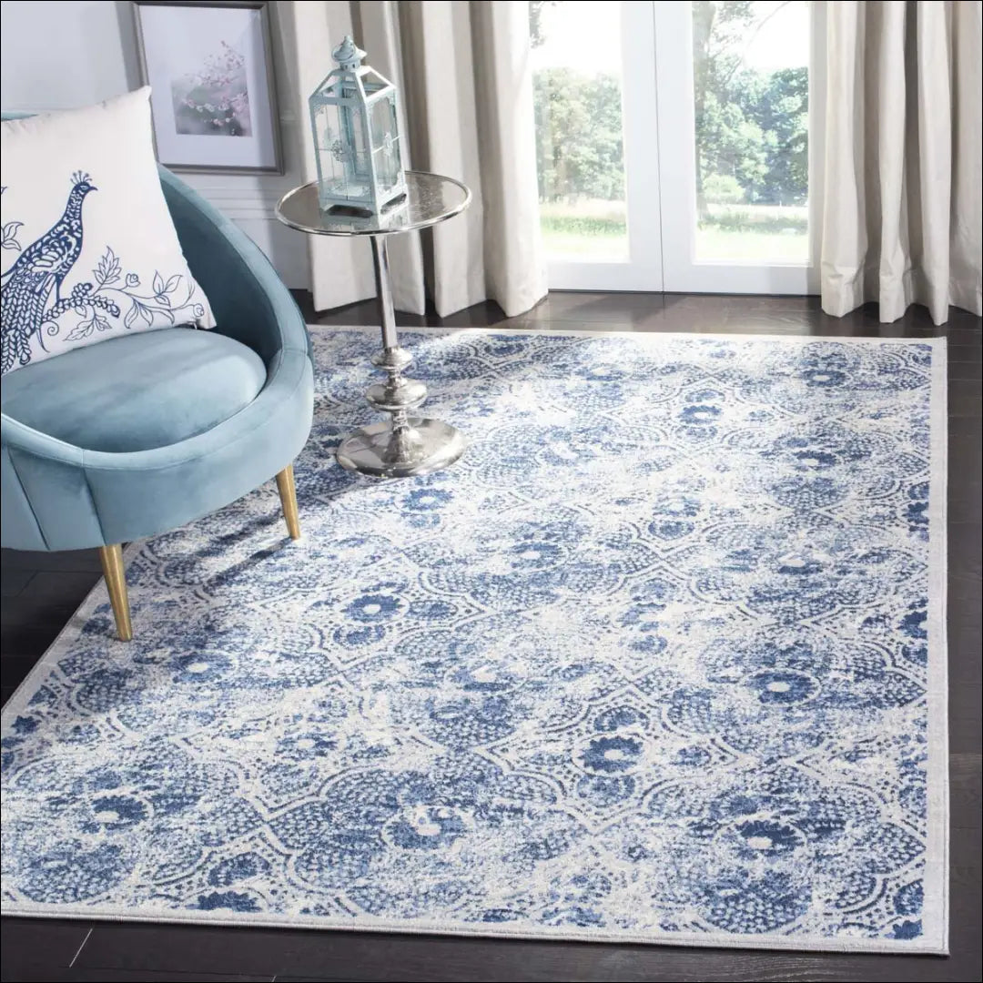 Kilimas RU1442 - €124 Save 50% 100-200, __label:Pristatymas 1-2 d.d., color-kremas, color-melyna, Dydis-160-x-230-cm