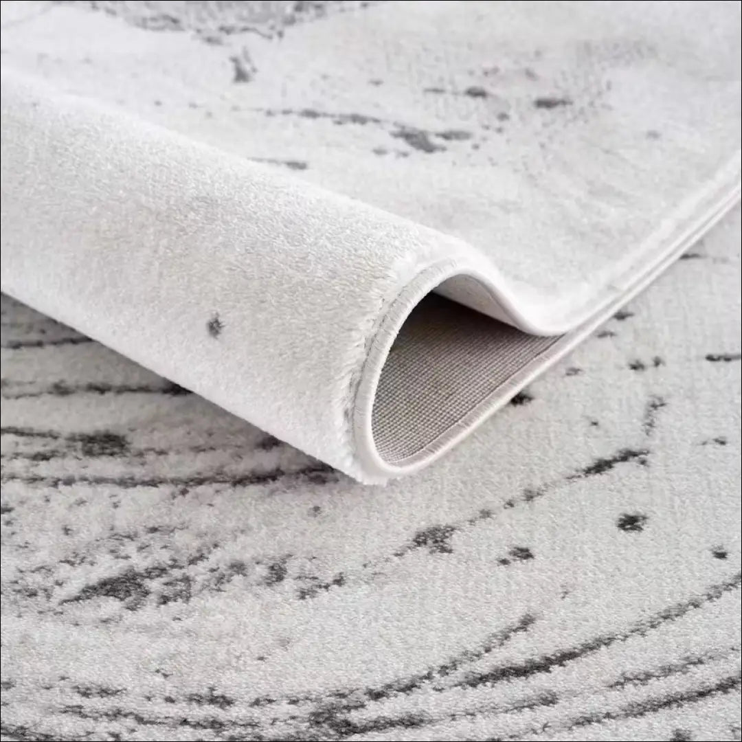 Kilimas RU1516 - €70 Save 50% 50-100, __label:Pristatymas 1-2 d.d., apvalus, color-balta, color-pilka 160 cm skersmuo