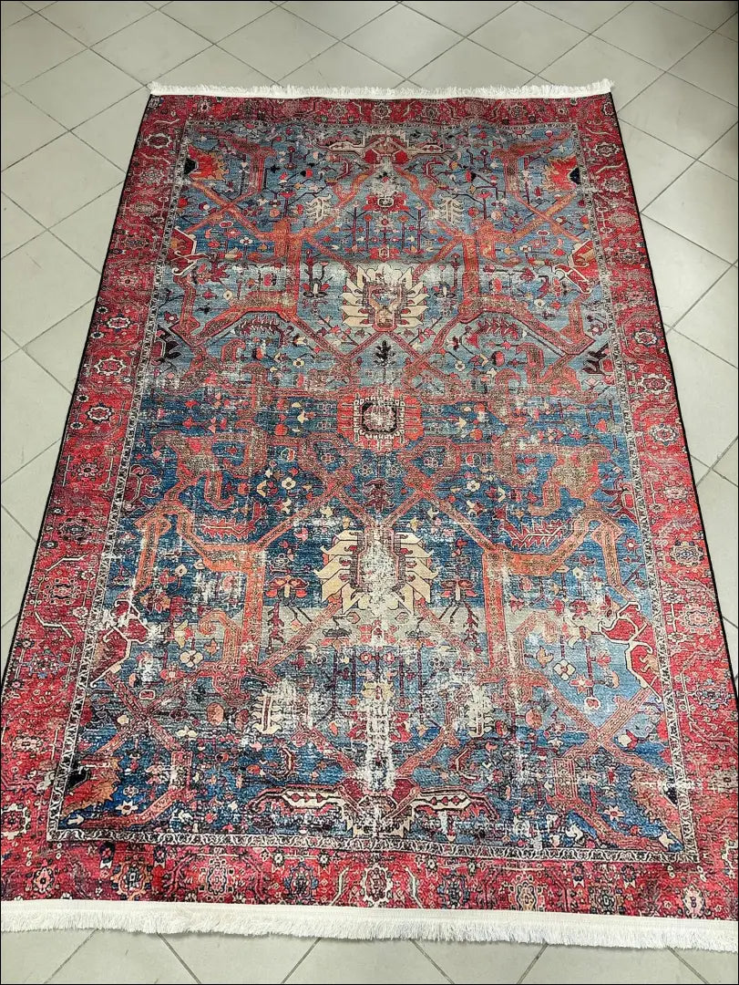 Kilimas RU1685 - €105 Save 50% 100-200, __label:Pristatymas 1-2 d.d., color-melyna, color-raudona, kilimai 150 cm x 230