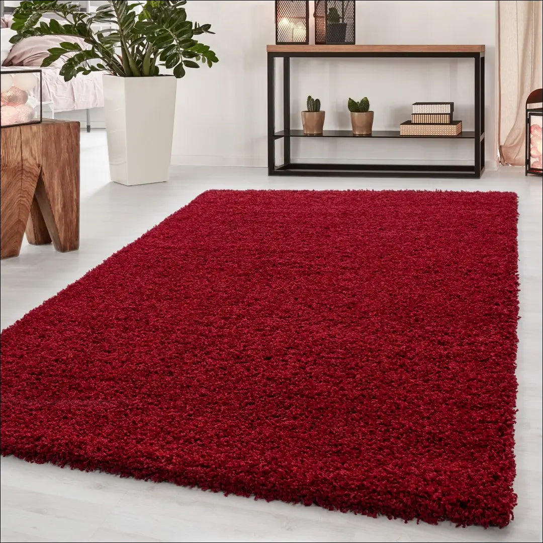 Kilimas RU2034 - €34 Save 30% 25-50, __label:Pristatymas 1-2 d.d., color-raudona, Dydis-60x140cm, ilgaplaukiai 65 cm x