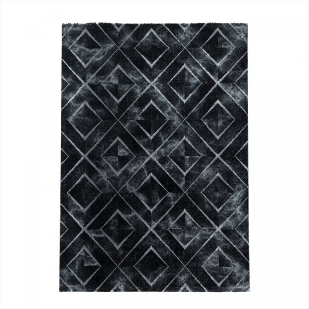 Kilimas RU2108 - €128 Save 30% 100-200, __label:Pristatymas 1-2 d.d., color-juoda, color-sidabrine, Dydis-140-x-200-cm
