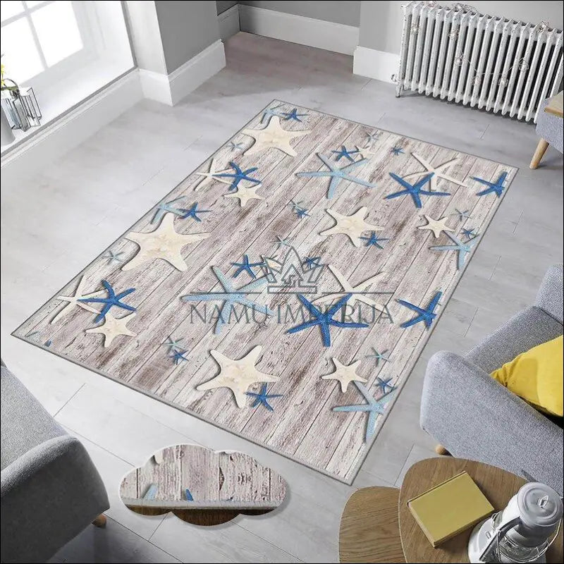 Kilimas RU514 - €45 Save 55% 25-50, __label:Pristatymas 1-2 d.d., color-kremas, color-melyna, color-pilka Kilimai