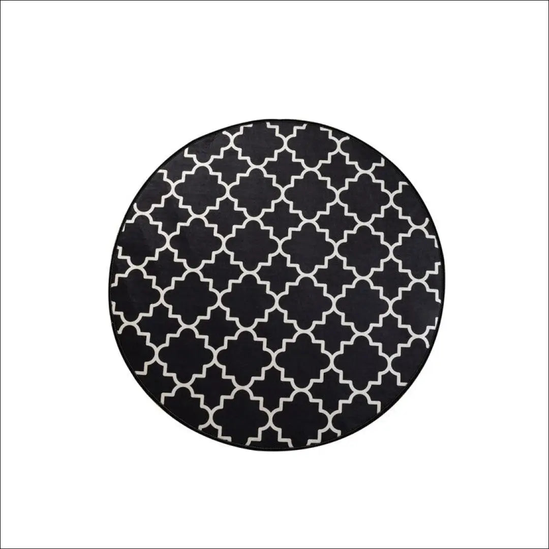 Kilimas RU547 - €62 Save 55% 50-100, __label:Pristatymas 1-2 d.d., apvalus, color-balta, color-juoda Kilimai | Namų