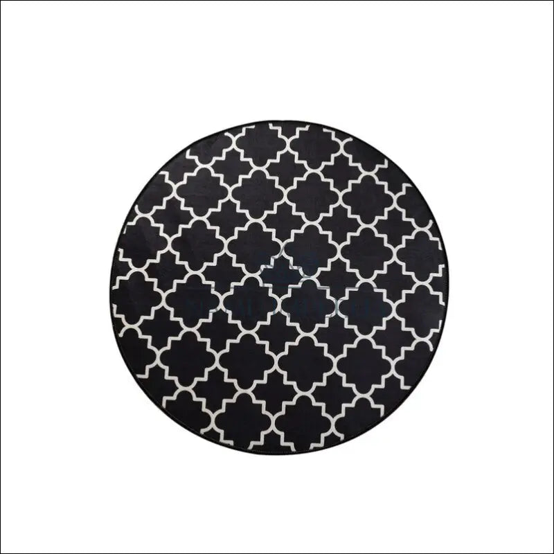 Kilimas RU547 - €62 Save 55% 50-100, __label:Pristatymas 1-2 d.d., apvalus, color-balta, color-juoda Kilimai | Namų