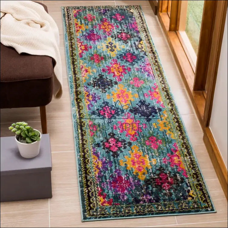Kilimas RU874 €42 Save 50% 25 50, __label:Pristatymas 1 2 d.d., color marga, margas, melyna 60 cm x 240 / Marga