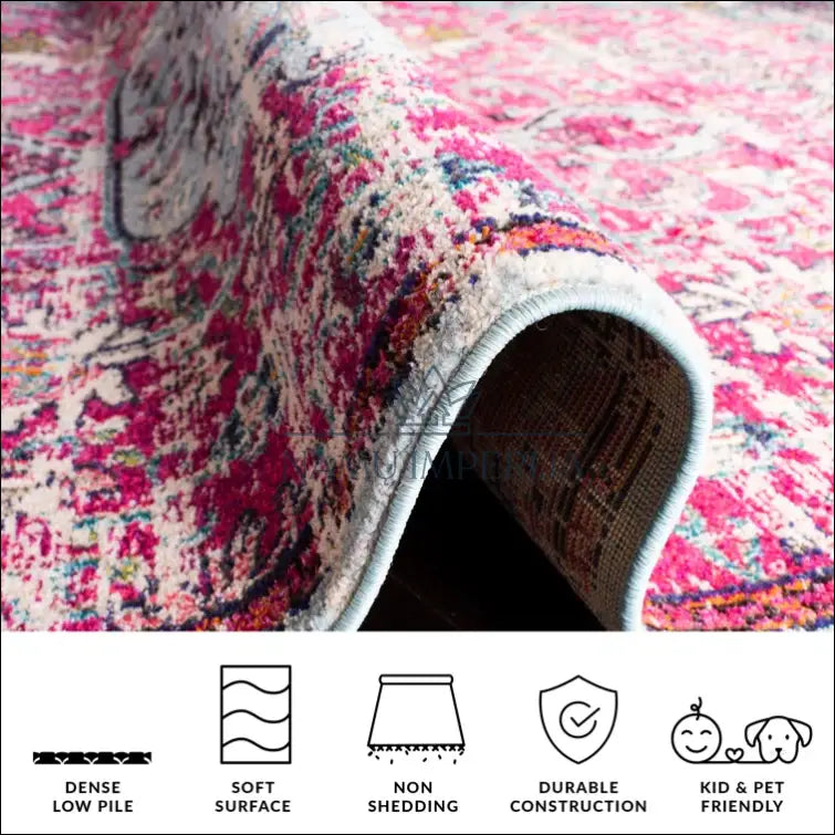 Kilimas RU896 - €26 Save 50% 25-50, __label:Pristatymas 1-2 d.d., color-marga, color-margas, color-rozine 60 cm x 180