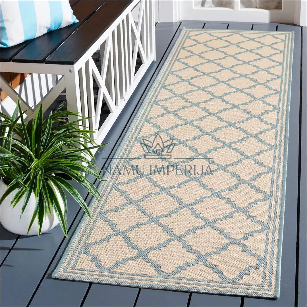 Kilimas RU897 - €48 Save 50% 25-50, __label:Pristatymas 1-2 d.d., color-kremas, color-turkis, kilimai 60 cm x 245