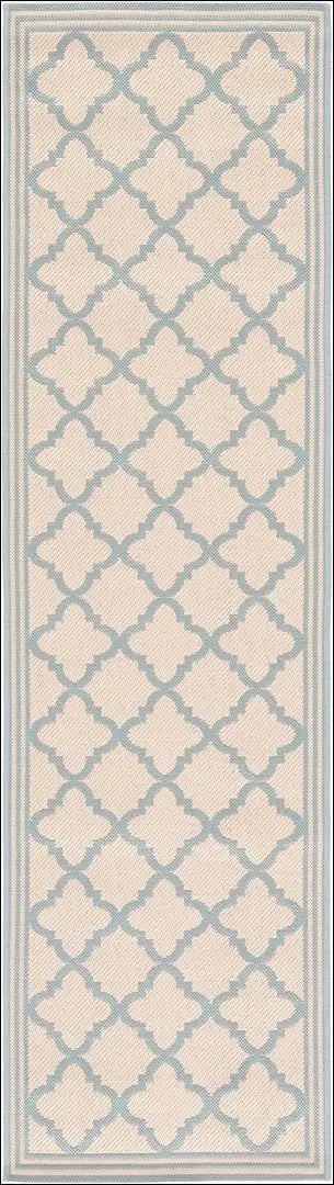 Kilimas RU897 - €48 Save 50% 25-50, __label:Pristatymas 1-2 d.d., color-kremas, color-turkis, kilimai 60 cm x 245