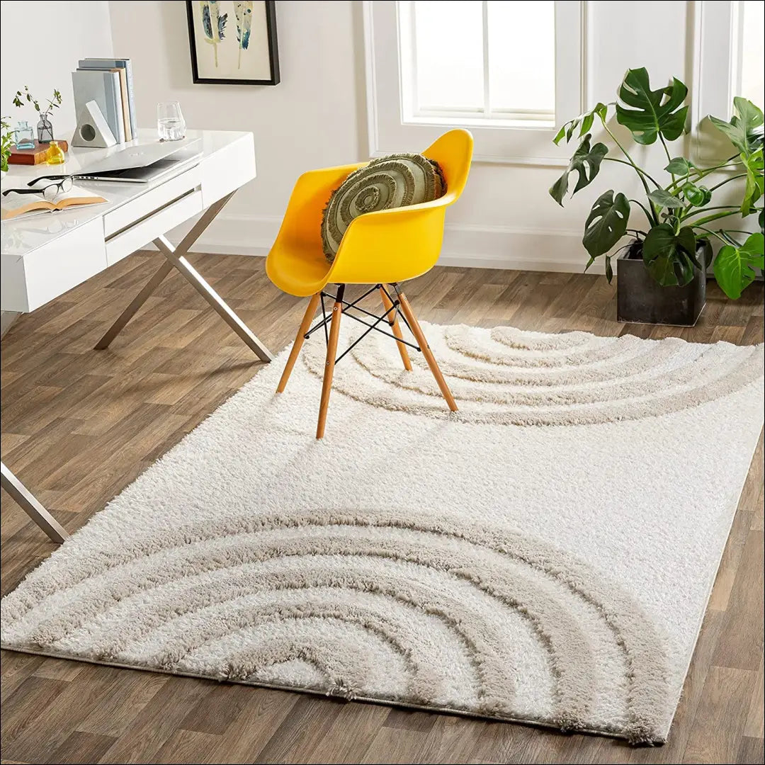 Kilimas RU963 - €59 Save 50% 50-100, __label:Pristatymas 1-2 d.d., color-kremas, color-smelio, kilimai 120 cm x 170