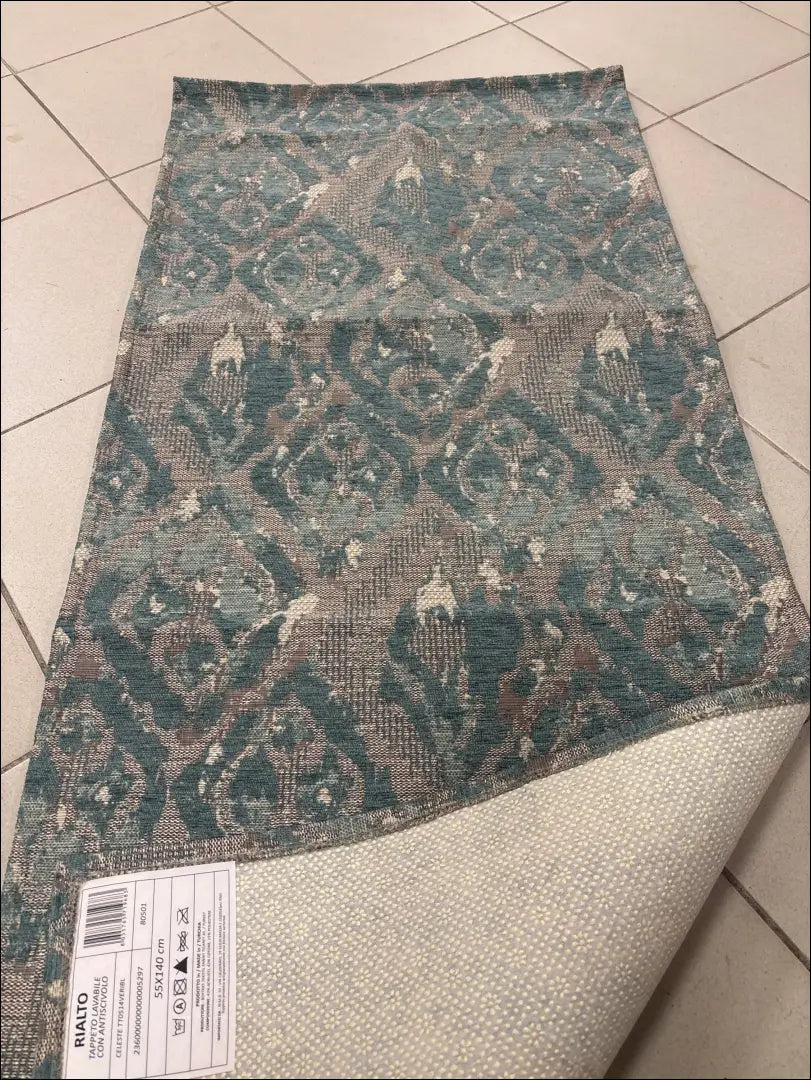 Kilimėlis RU1610 - €44 Save 50% 25-50, __label:Pristatymas 1-2 d.d., color-turkis, Dydis-60x140cm, kilimai 60 cm x 140