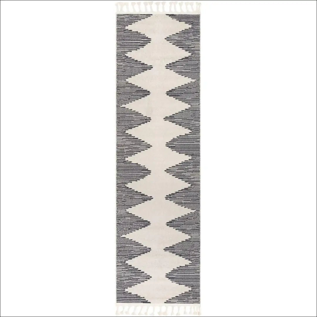 Kiliminis takelis RU838 - €52 Save 60% 50-100, __label:Pristatymas 1-2 d.d., color-juoda, color-kremas, kilimai 70 cm x