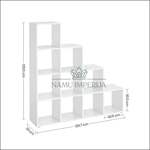 Knygų lentyna SM190 - €127 Save 40% 100-200, __label:Pristatymas 5-14 d.d., knygu-lentyna, notouch30, song Balta