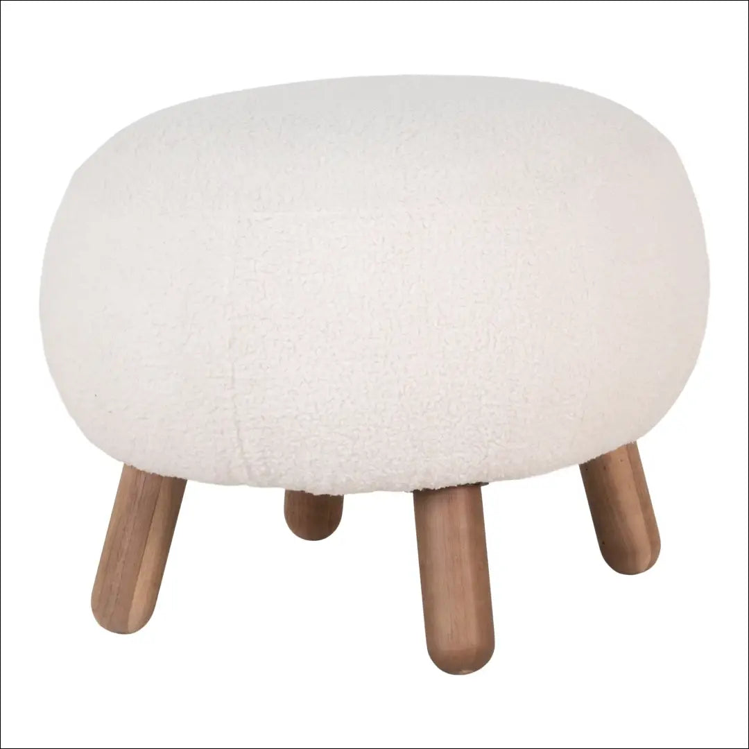 Kojų atrama dirbtinė avikailis balta su riešutmedžio imitacijos kojelėmis RD286 - €155 Save 15% 100-200,