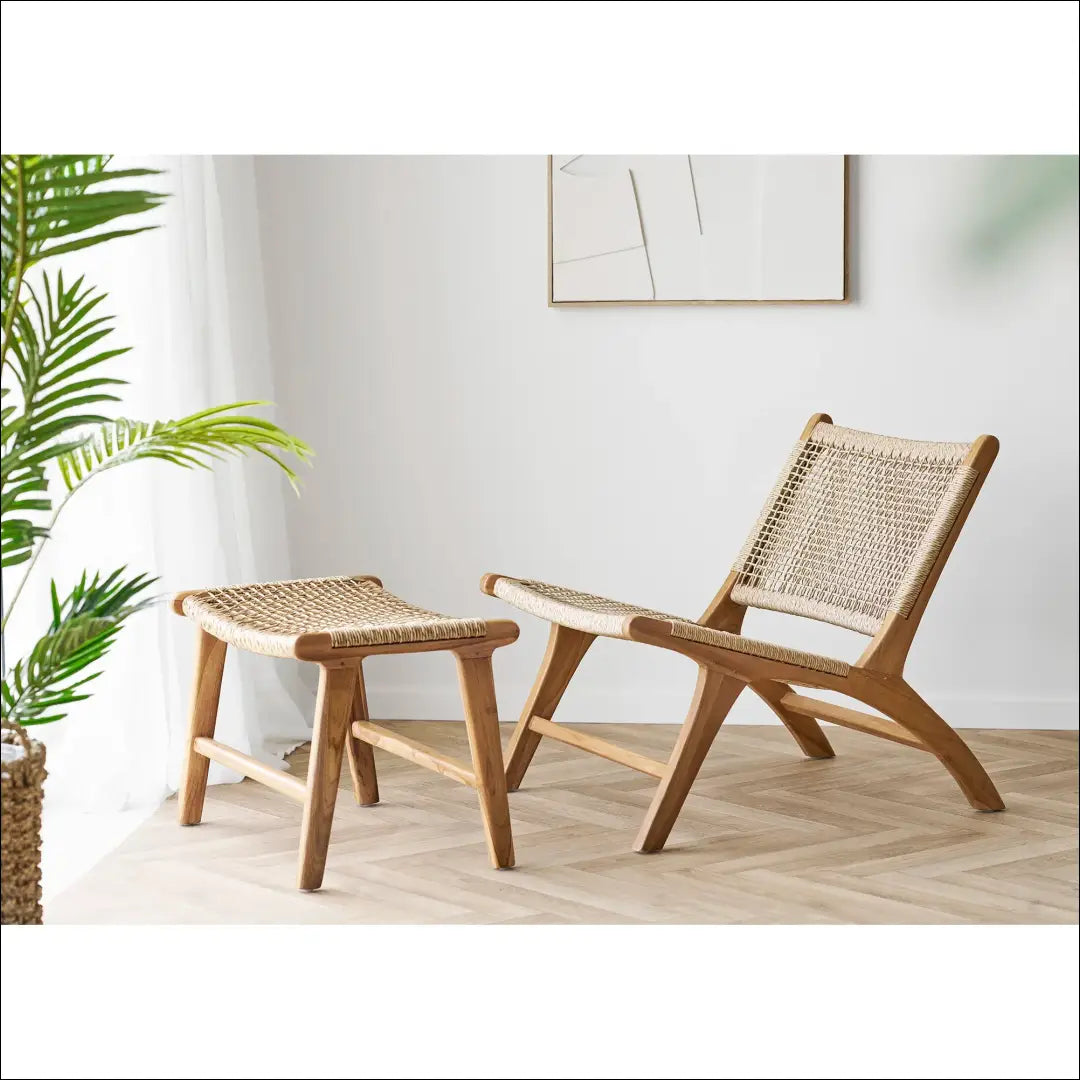 Kojų atrama tikmedžio natūrali 60x40x42 cm RD269 - €220 Save 15% __label:Pristatymas 5-14 d.d., Natūrali, nordic,
