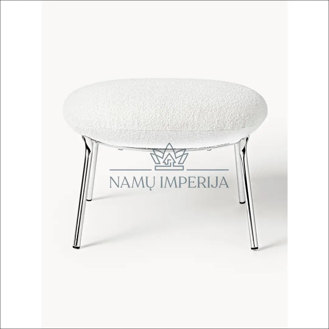 Kojų kėdutė MI760 - €120 Save 50% 100-200, __label:Pristatymas 1-2 d.d., boucle, color-balta, color-sidabrine €100