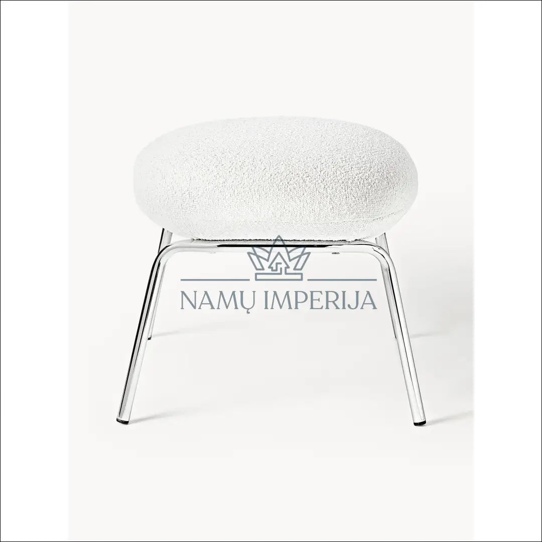 Kojų kėdutė MI760 - €120 Save 50% 100-200, __label:Pristatymas 1-2 d.d., boucle, color-balta, color-sidabrine €100